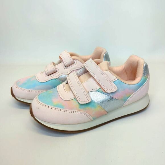 Cat & Jack Girl's Pink & Blue Sneakers Size 12 - Picture 3 of 12
